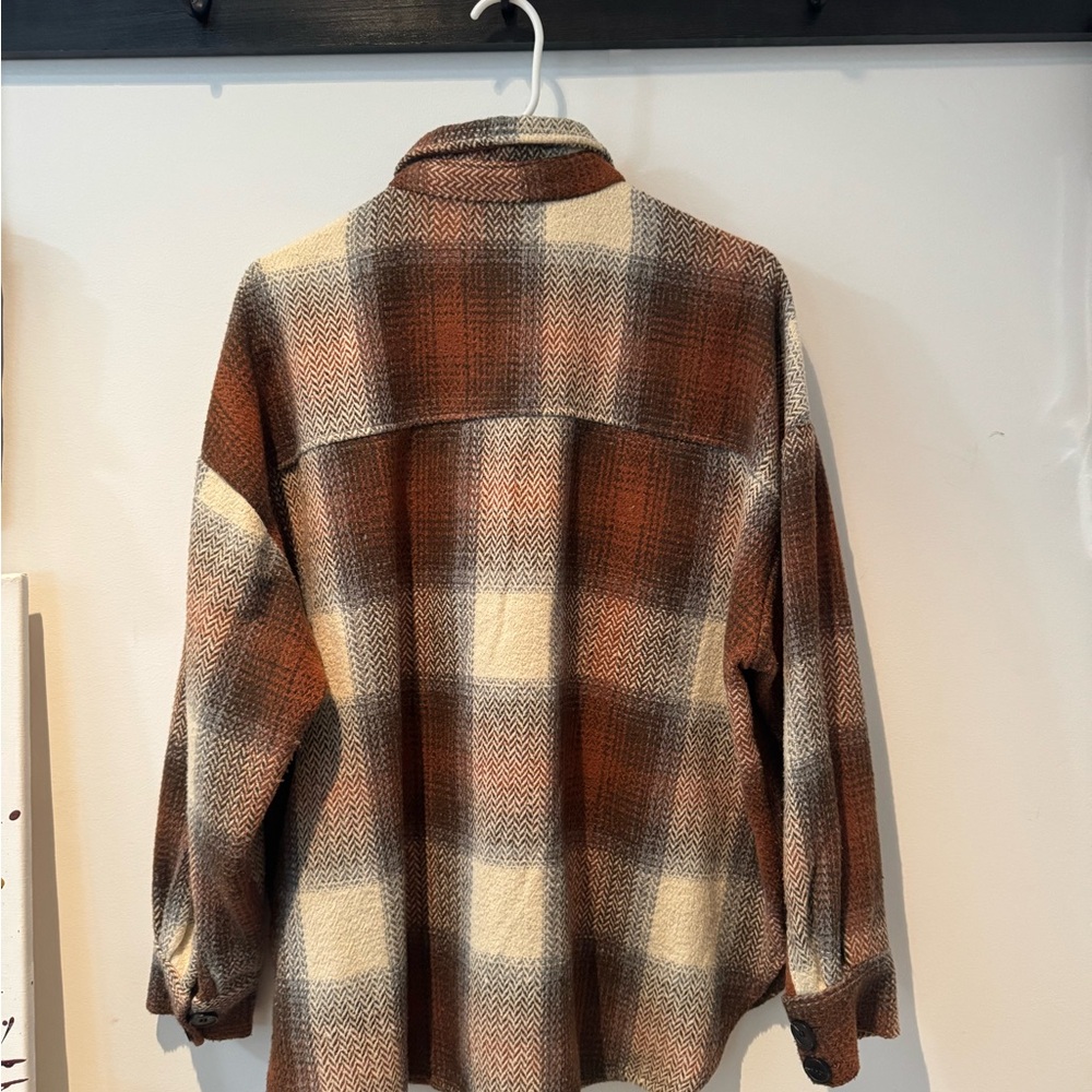 Plaid Button-Up Jacket - Picture 6 of 6